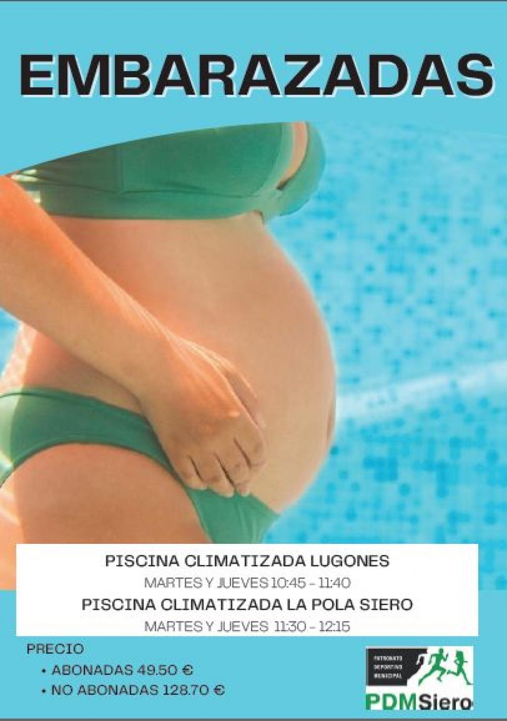 El Tapin - Cursillos para mujeres embarazadas en las piscinas climatizadas de Siero